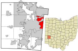 Montgomery County Ohio incorporated and unincorporated areas Riverside highlighted